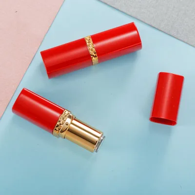 red gold circle 10 Вт, 30 Вт, 50 шт. цвета: черный, красный, Розовый Ключ Корона квадратная Золотая редис пустой тюбик губной помады 12,1 мм бальзам для губ контейнер для косметики многоразовая оболочки - Цвет: red gold circle