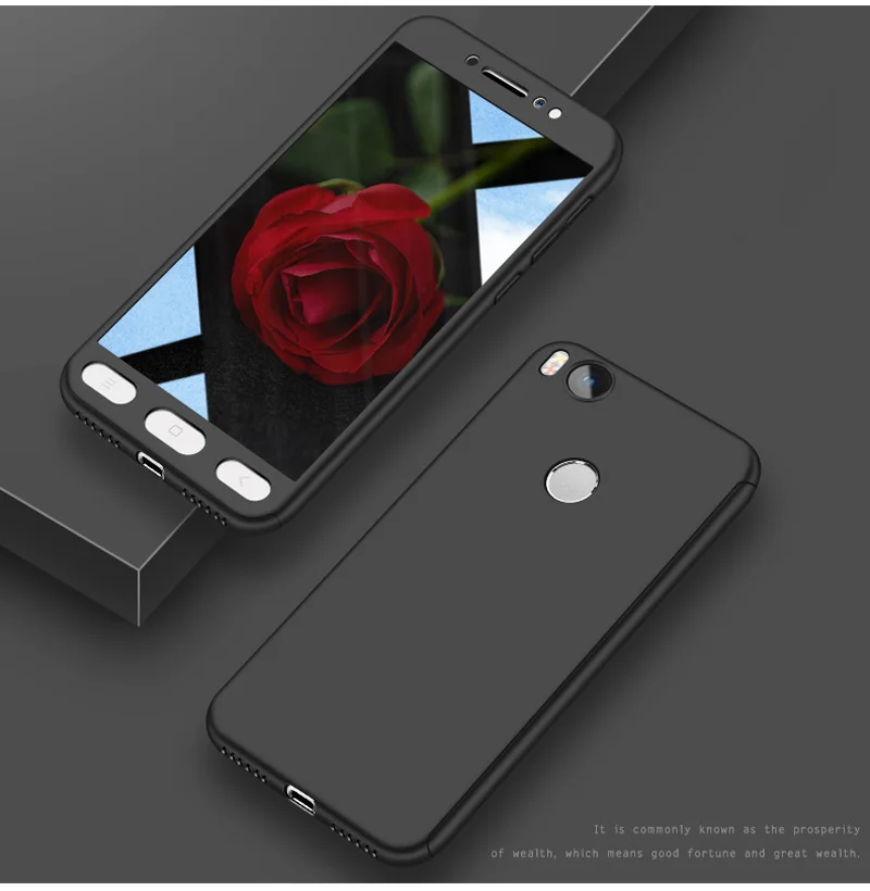 360 degree full cover phone case with glass Full For Red Mi Note 2 3 4 4X 5A 5 6 7 8 Pro 8T |