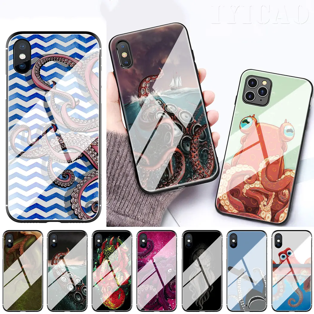 IYICAO щупальца осьминога из закаленного стекла для телефона Apple iPhone 11 Pro XS Max XR X 8 7 6S