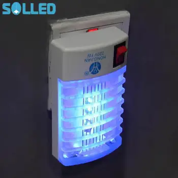 

Home Practical LED Socket Electric Mosquito Repellent Fly Bug Insect Killer Trap Night Lamp Zapper Rodent Repeller