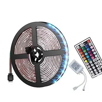 

528 RGB LED strip 3m sensing distance cutable and linkable Infrared remote control with power Color changing lamp