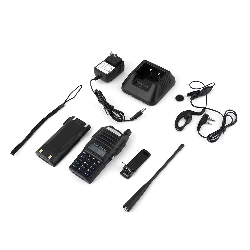

BAOFENG Newset UV-82 Dual-Band FM Two-way Radio Transceiver Portable Walkie Talkies FM Radio US Adapter with LED Flashlight
