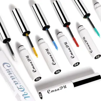 

12Color Thick Lengthening Curling Mascara Not Blooming Eyelash Makeup Tool Long-lasting Waterproof Sweatproof Eyebrow Pencil