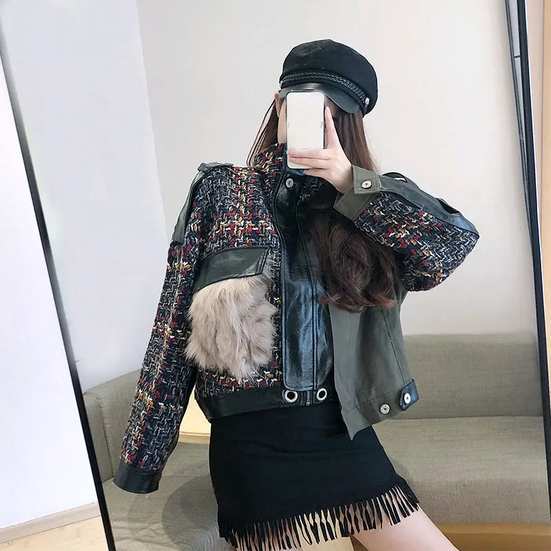 

2019 Autumn Winter Fashion Individual Character Woman Clothing Irregular Turtleneck Coat