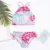 2021 Новый Женский Купальник Water Drop Printed Children's Bikini Multicolor Printed Split Swimsuit Set Открытый Водный Спорт