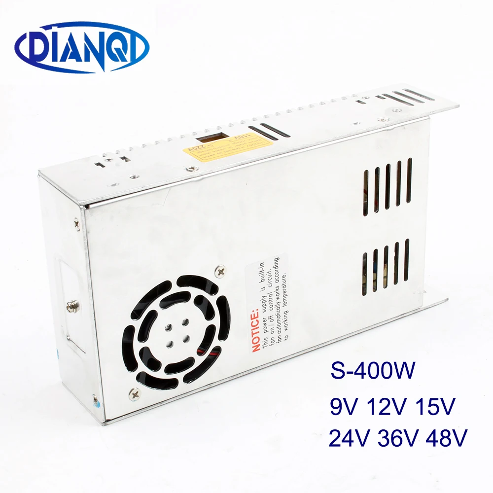400W Single Output Voltage 12V 13.5V 15V 24V 48V Switching Power Supply S-400 