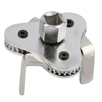 

Car Auto Oil Filter Wrench with 3 Jaws Adjustable Universal Oil Filter Wrench(Silver)