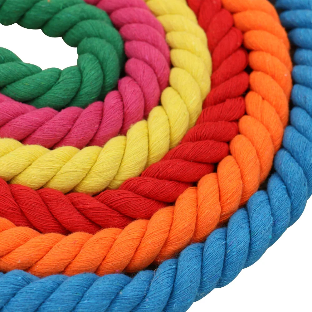 1Meter 20MM 3 Shares Twisted Colorful Cotton Cords/Rope for Bag Home Decor DIY Textile Accessories
