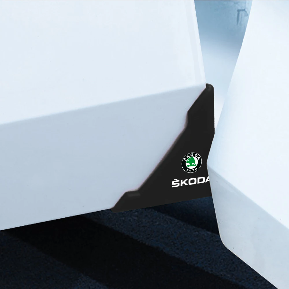 For skoda Octavia Rapid Fabia Superb Kodiaq Scala 2pcs Car door corner anti-collision Bumper Crash Anti-Scratch Car Accessories