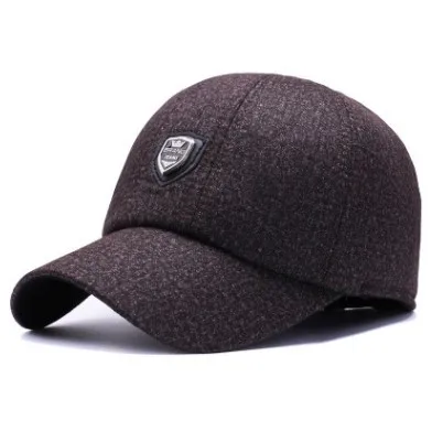 XdanqinX Snapback Кепка Регулируемый размер Толстая хлопковая бейсболка зимняя мужская теплая зимне наушники шапка спортивная шапка s Bone мужские зимние шапки - Цвет: coffee