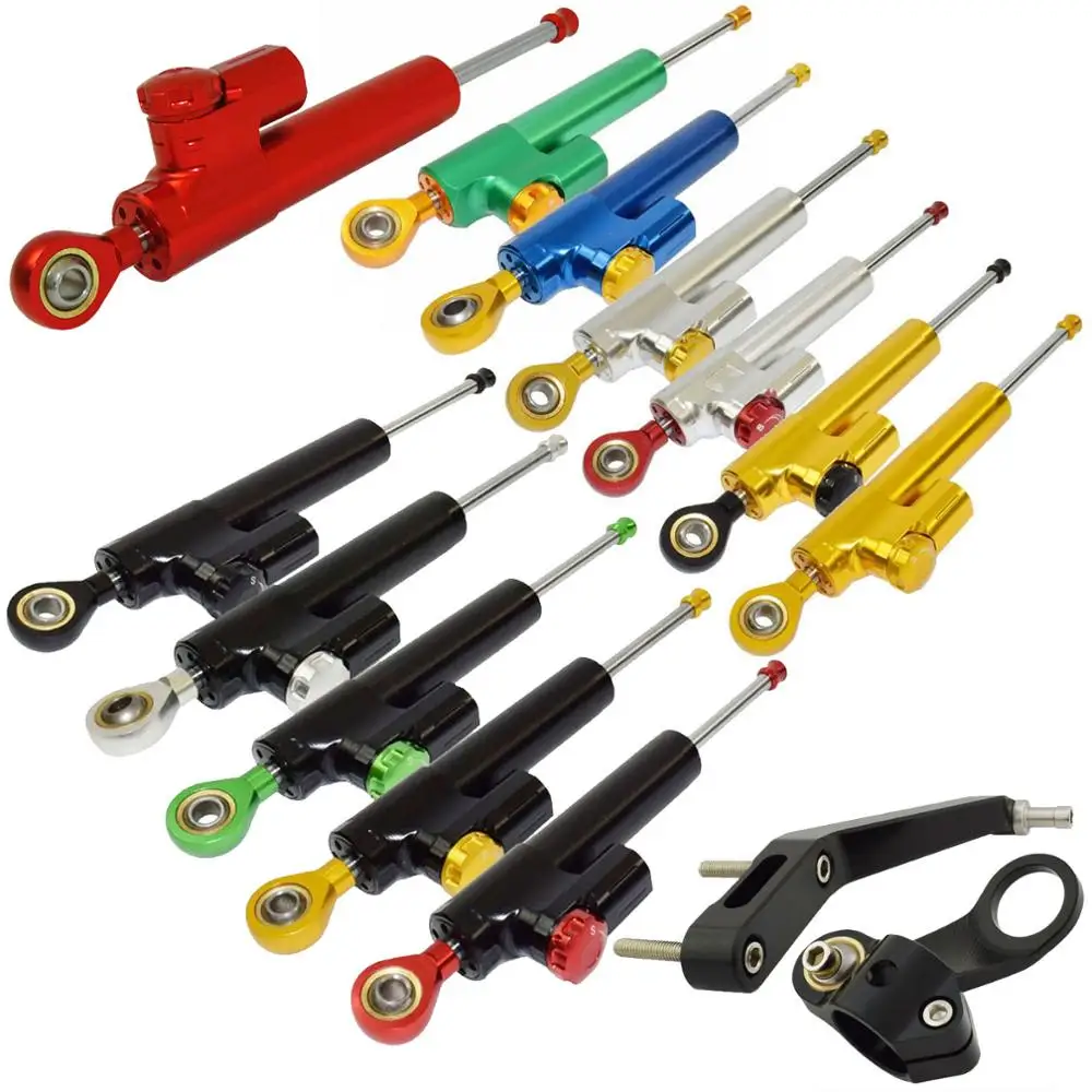 Motorcycle Cnc Adjustable Steering Damper Stabilizer Linear Lever