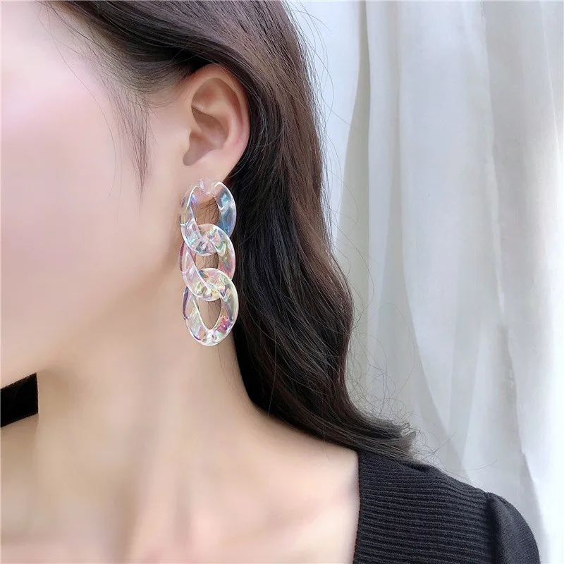 Jewelry Chains Drop Earrings dangle earrings drop earrings long earrings For Women Korean Big Exaggeration Summer Dangle Earring Party Jewelry Gifts