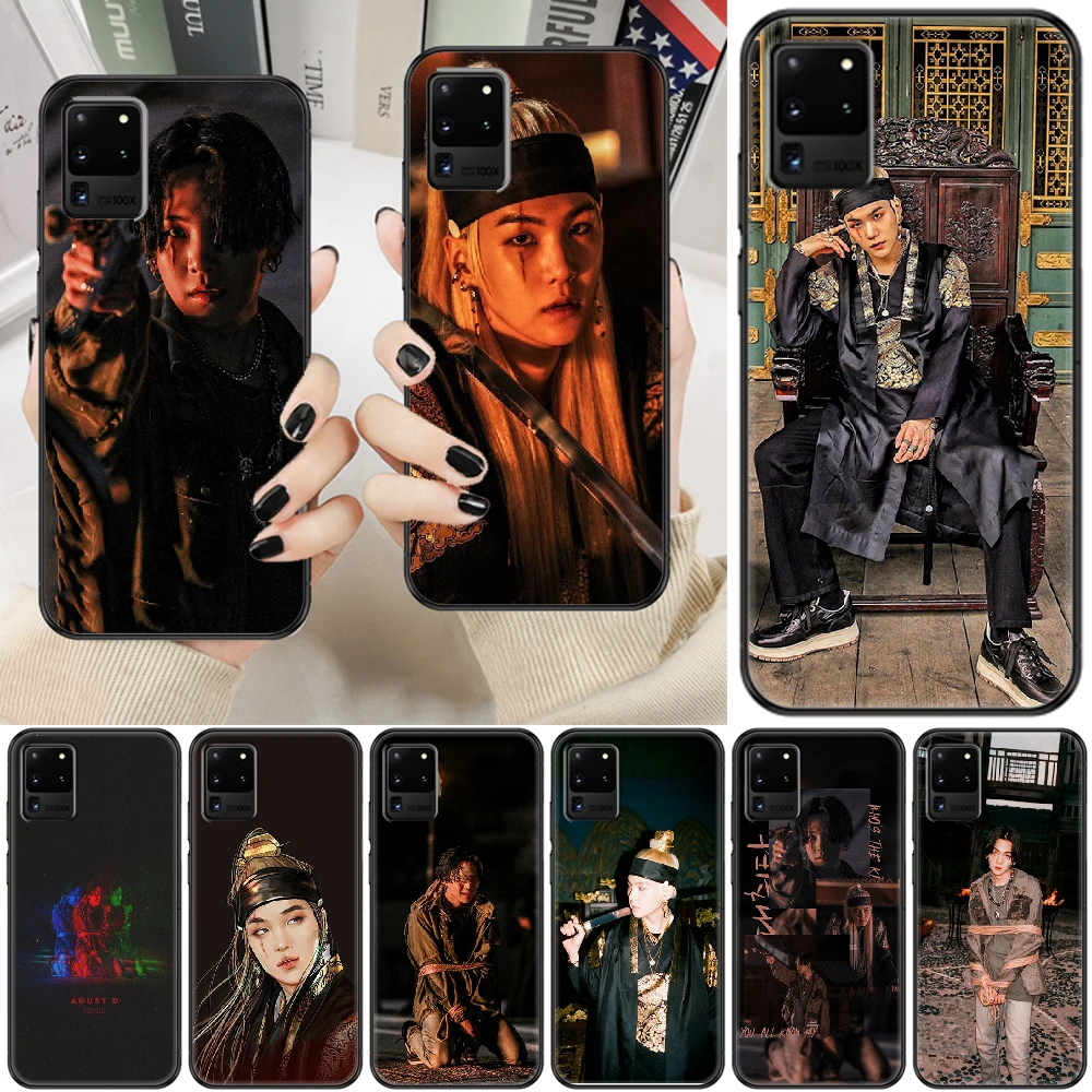 Kpop Boy Suga Agust D Phone Case For Samsung Galaxy Note 4 8 9 10 S8 S9 S10 S10e S Plus Uitra Ultra Black Fashion Shell Phone Case Covers Aliexpress