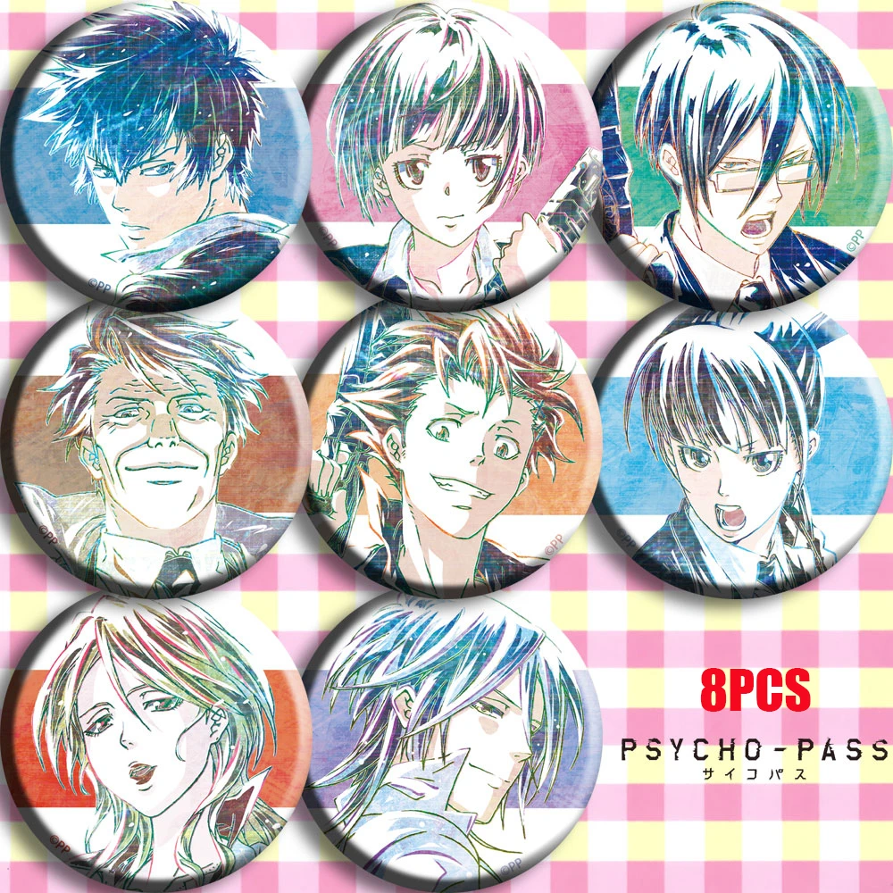 Anime Psycho Pass Tsunemori Akane Kougami Shinya Cosplay Party Bedge Cartoon Collect Badge For Bag Hat Button Pin Brooch Gifts Aliexpress