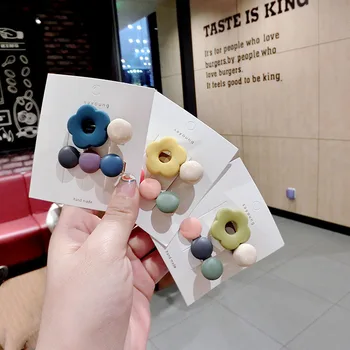 

matte flowers two-piece set edge clip autumn and winter color small flower hair card clip children's decoration hairpins