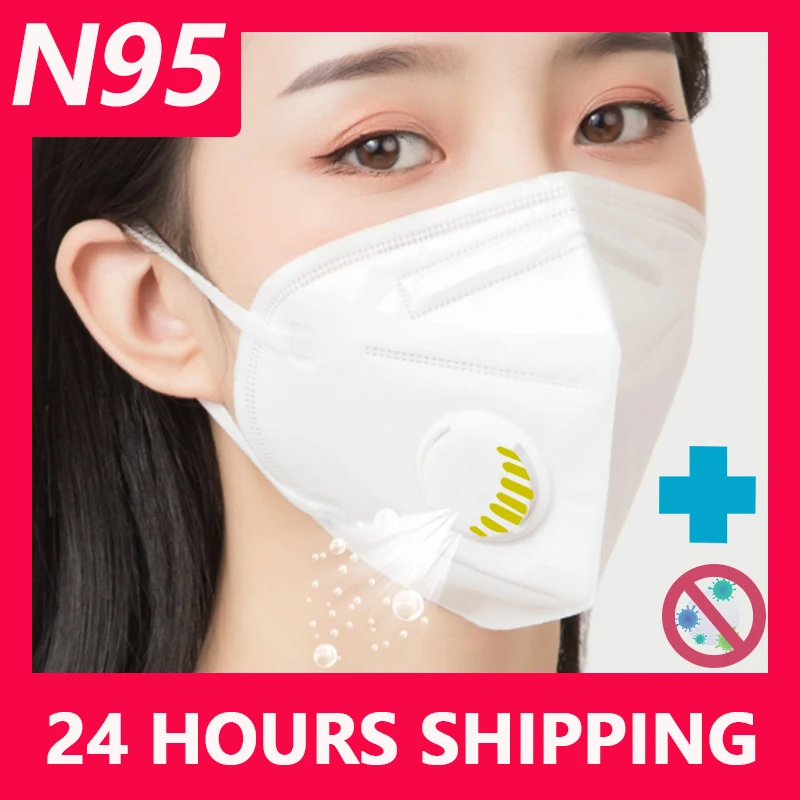 

KN95 Disposable Face Masks N95 Protective Filter Mouth Respirator Dust Mask Flu Facial template ffp2 ffp3 kf94 Pm2.5 mouth Cover