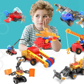 

City Engineering Construction Building Blocks Compatible Duploed Mechanical Gear Technic Children Science Child Educational Toys