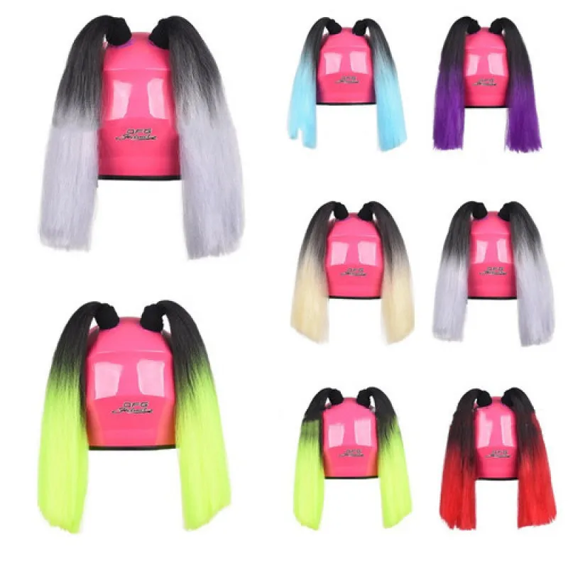

2pcs/pair New Arrival Motorcycle Helmet Braids Wig Loose Wig Braid Motorbike Helmet Decoration Dirty Punk Ponytail