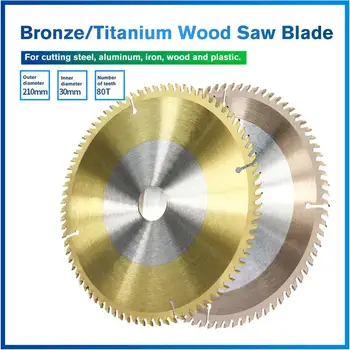 

Woodworking Saw Blade Circular Cutting Slice High Speed Steel Tipped Wood Cutting Discs Carbide Saw Blade 210*2.4*30*80TWoodwork