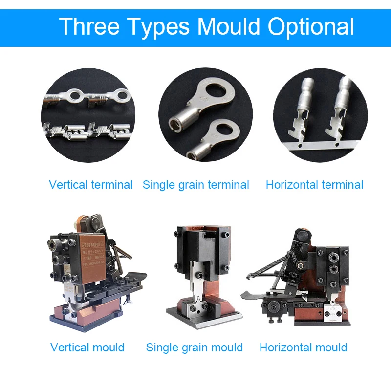 

Horizontal mold Vertical mold single grain mold and blades for terminal crimping machine