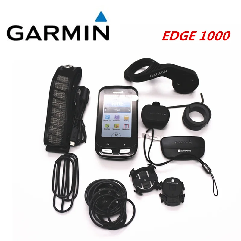 Garmin Edge 1000 gps велосипедный компьютер и удлинитель для крепления ANT+ speed Cadence с двойным датчиком пульсометр на английском языке