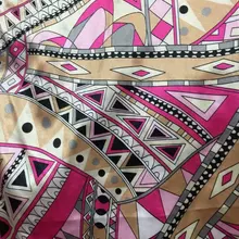 Цепь Печать Атласная Ткань Полиэстер Шармез Винтаж шифон ткань для платья юбки шарф ткань для лоскутной обивки 150x100 см