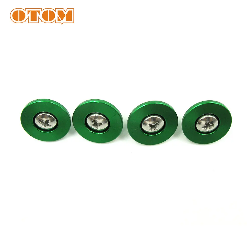 Motorcycle Accessories Auto Fasteners Motorcycle Screw Caps Motorcycle Screws Motorcycle Fasteners OTOM 4x Motorcycle Chain Slider Aluminum CNC Countersunk Head Bolt Washers Gasket Flat Fork Pad Screw For KAWASAKI KX250F KX450F