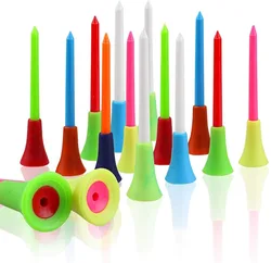 Vibrant Durable Rubber Cushion Top Golf Tees - 100 Pack (Mixed Color 100pcs)