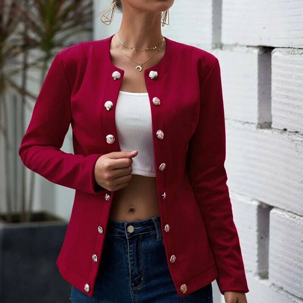 

2019 Autumn Jacket Women Long Sleeves Baseball Basic Round Collar Button Thin Bomber Tops Girl Coat Women Jacket Outwear
