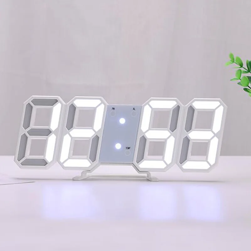 

3D Stereo Clock Led Alarm Clock Electronic Clock Seat Clock Guest Hall 3D Wall Clock Digital Clock