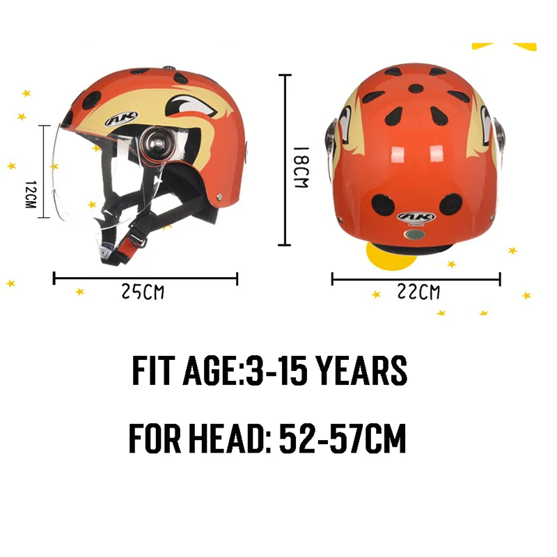 Мотоциклетные милые детские шлемы мотоциклетный скутер Детский шлем безопасный