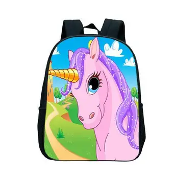 

12 Inch Schoolbag Unicorn School Backpack Bags Toddler Daypack Boys Girls Kindergarten Kawaii Cartoon Prints Bagpack