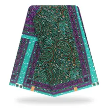 Самые Популярные Новое поступление африканские принты ткань настоящий голландский воск настоящий воск нигерийский стиль 6 ярдов хлопок Y91016-6