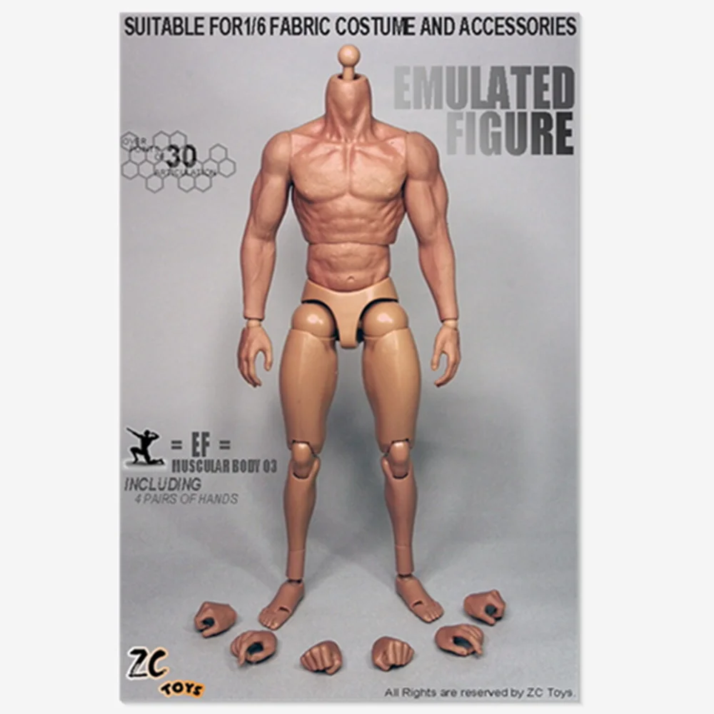 Игрушки ZC 1/6 3,0 Suntan сильная мускулическая Мужская фигурка человека тело с бесшовными руками костюм модель гибкие игрушки