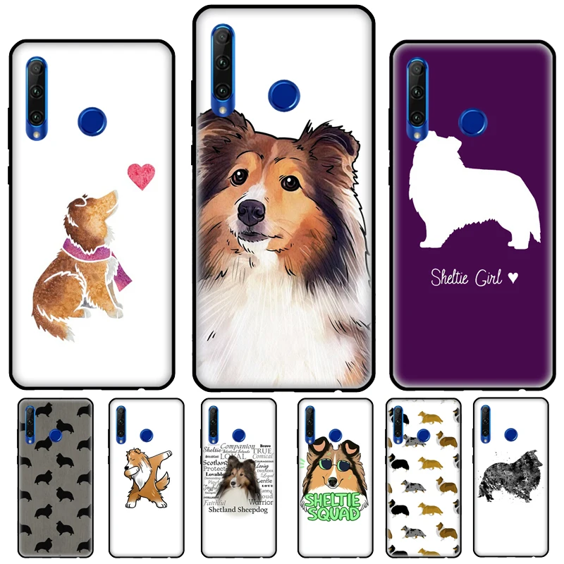 Shetland Sheepdog Dog Phone Case Per Honor Magic 5 4 Lite 50 70 90 8X 9X 10 Lite X6 X7 X8 X9 X8A X9A Cover Posteriore