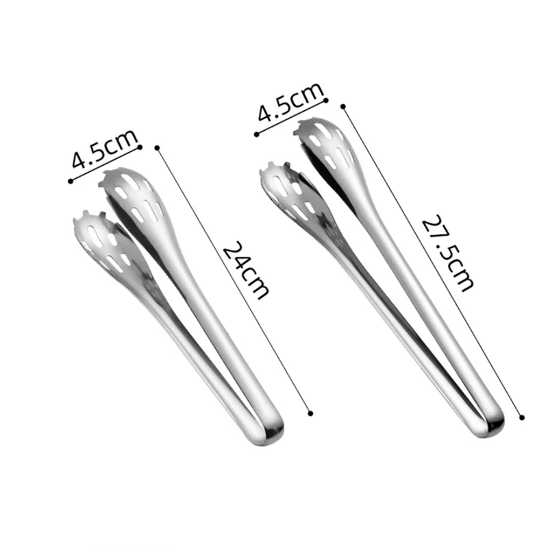 Non-Slip 304 Stainless Steel Food Tongs Meat Salad Bread Serving Clip Barbecue et Clamp Kitchen Accessories