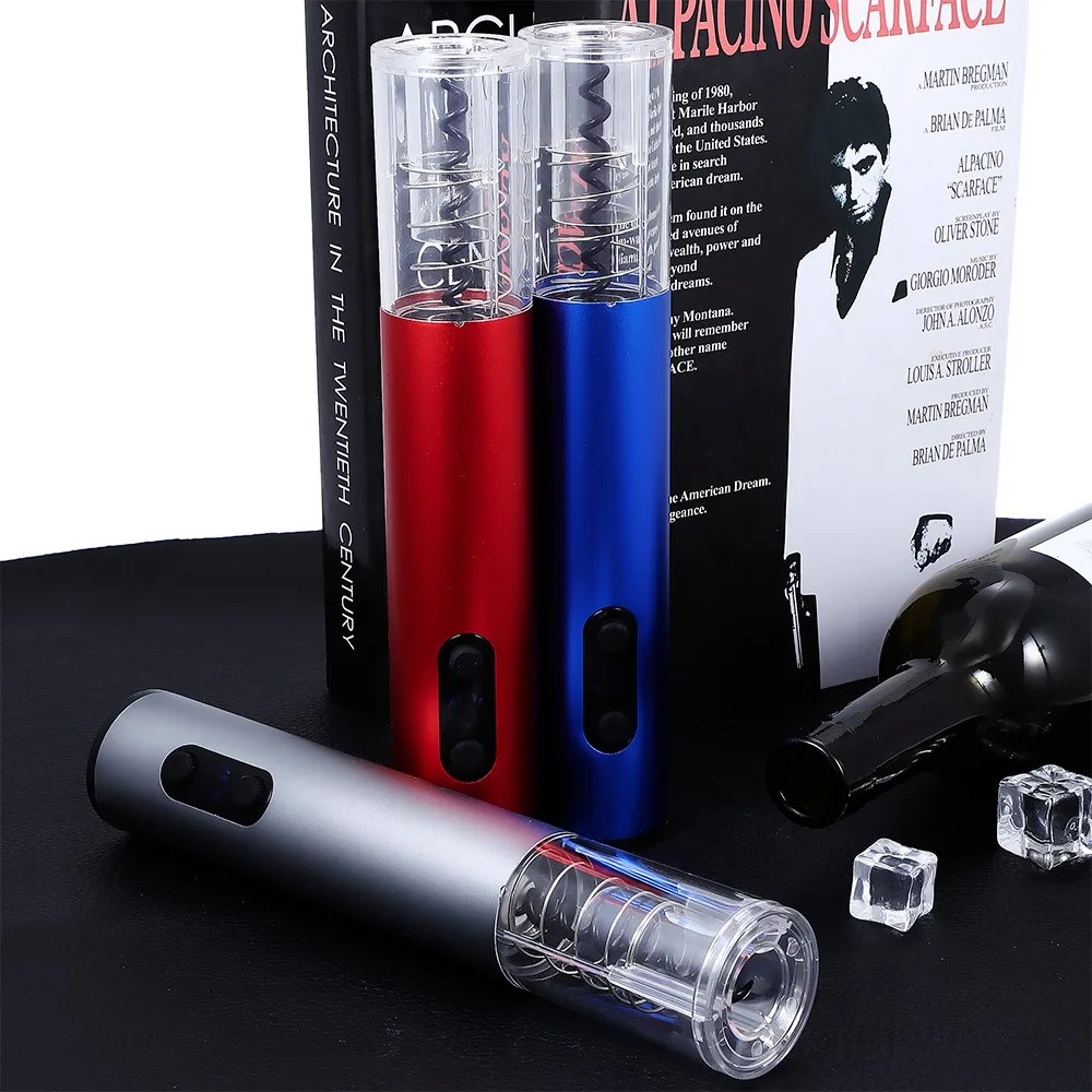 

3 Color New Rechargeable Electric Wine Opener Stainless Steel Automatic Red Wine Bottle Opener Foil Cutter Bar Tools Accessories