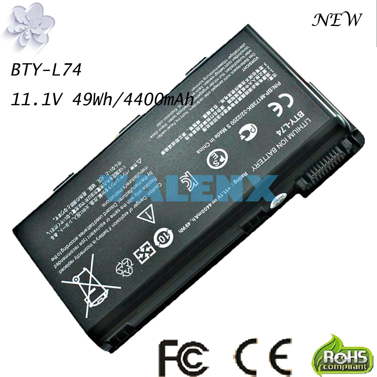BTY-L74 Аккумулятор для ноутбука MSI A5000 A6000 A6200 CR600 CR620 CR700 CX600 CX700 всех серий CX620 A7005 |