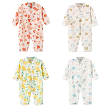 

Newborn Baby Romper For Sleepwear Full Sleeve Newborn Baby Girls Summer Clothes Cartoon Floral Infant Clothing Baby Sleepwear