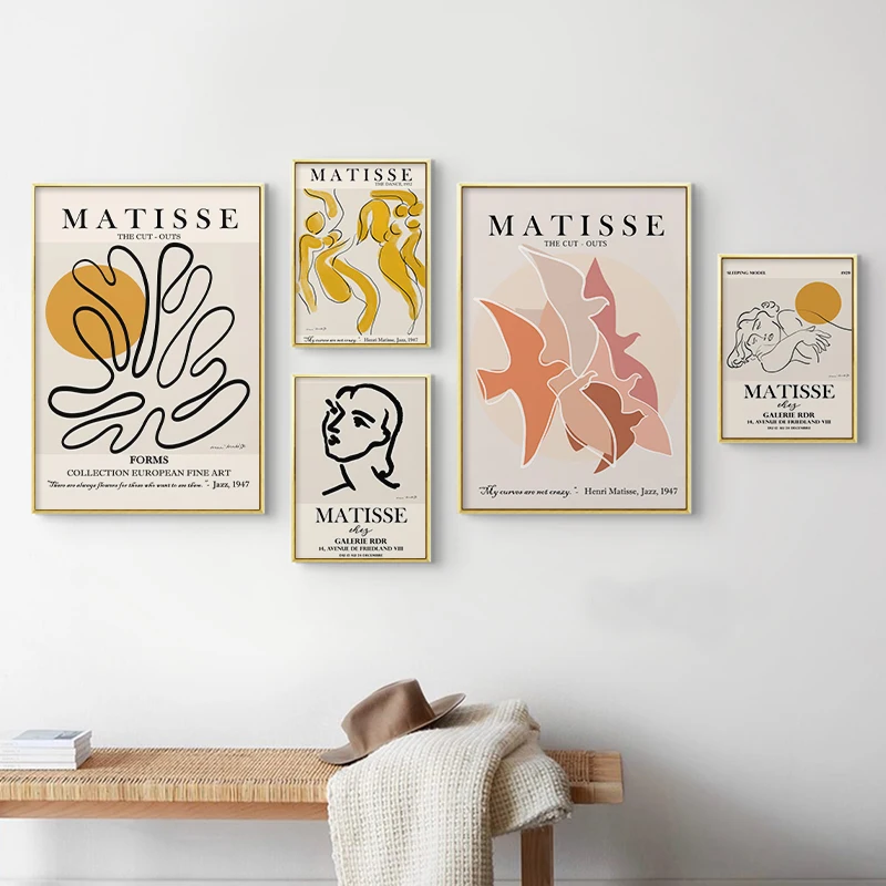 

Wall Art Canvas Painting Matisse Abstract Line Drawing Bird Nordic Posters And Prints Pictures For Living Room Home Decor