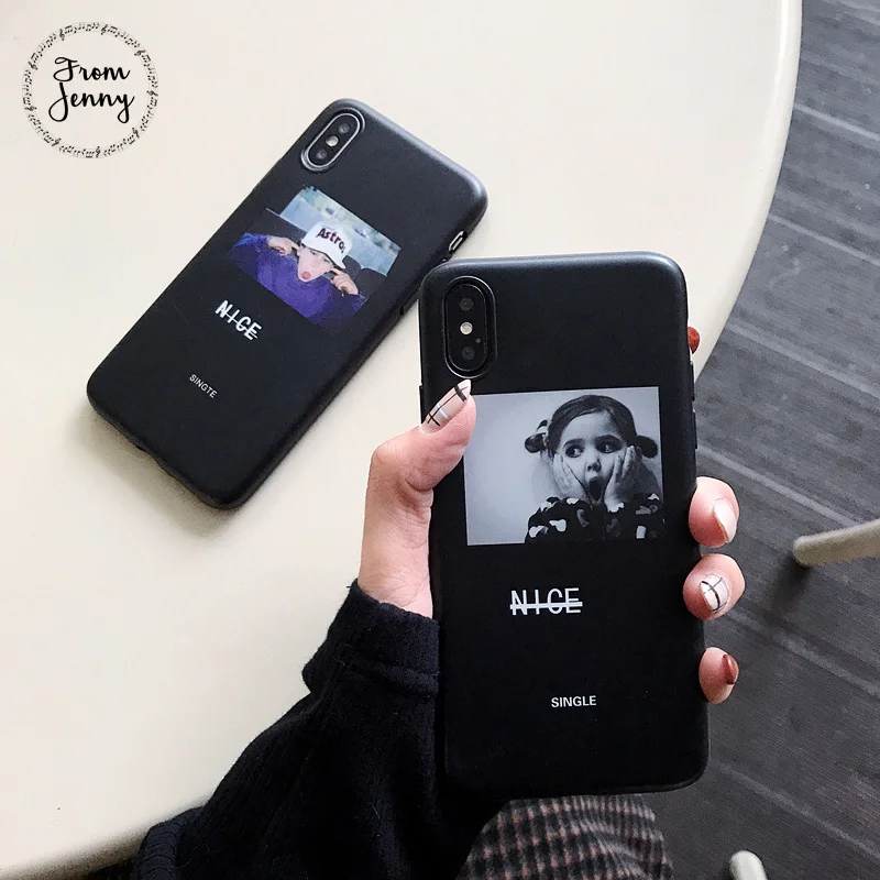 From Jenny одноцветная для мальчиков смайликов iPhone 11 Pro x xr xs max 6 6s 7 8 Plus простой текст