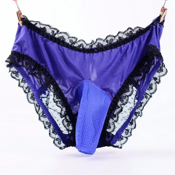 

Hollow Out Massage Oil Glossy U Convex Pouch G-string COCK Ring Breathable Solid Underwear Lace Sheer Gay Wear Plus Size F12