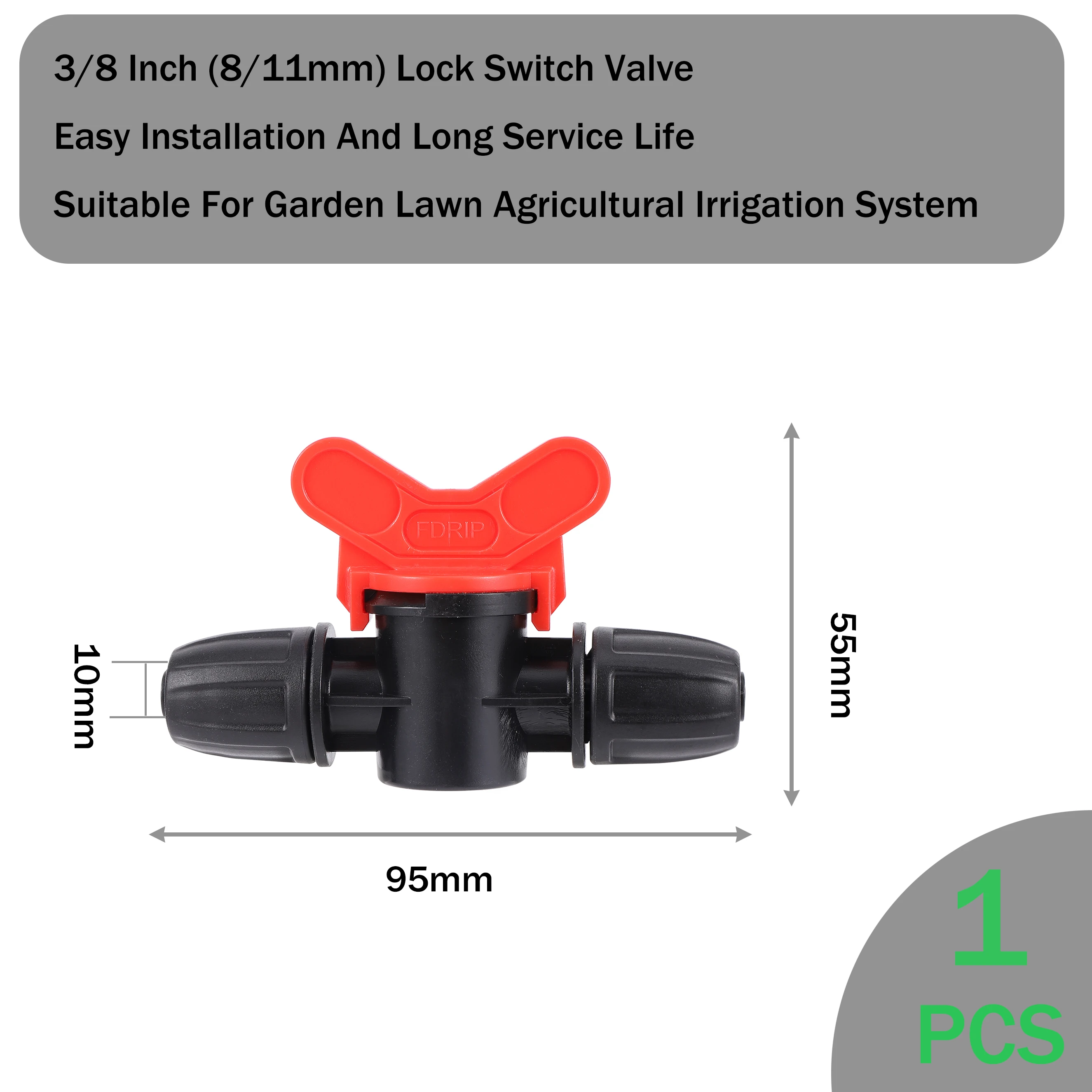 Drip Irrigation Valve Connector Socket Type Irrigation Ball Valve Barb Switch Valve Globe Valve For Garden Lawn Agricultural 
