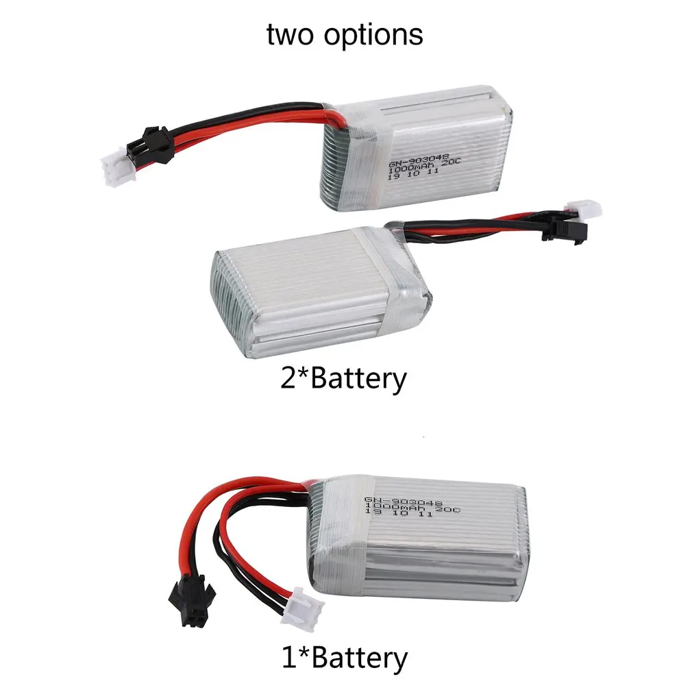 7.4V 1000mAh Rechargeable Battery Drone Lipo Battery RC Lithium Battery Lion Battery for Udi U818S/U842 RC Helicopter Set
