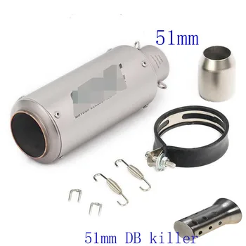 

51MM Universal Motorcycle SC Exhaust Muffler Pipe escape MOTO DB Killer pitbike for msx bws Pcx 125 GSR 600 750 250cc Z800 Z900