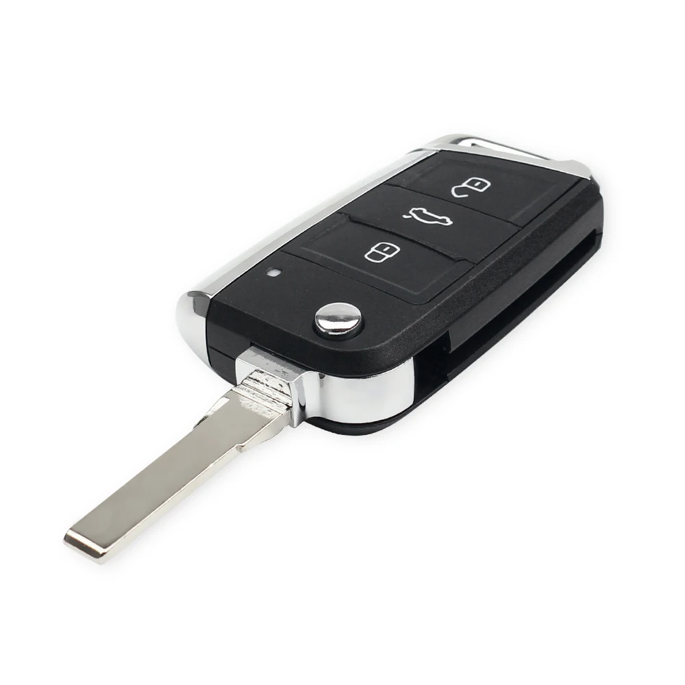KEYYOU 3 Button Remote Key Shell Case For VW Volkswagen Golf 7 MK7 Skoda Seat Passat Skoda Leon Octavia Flip Auto Car Key Cover