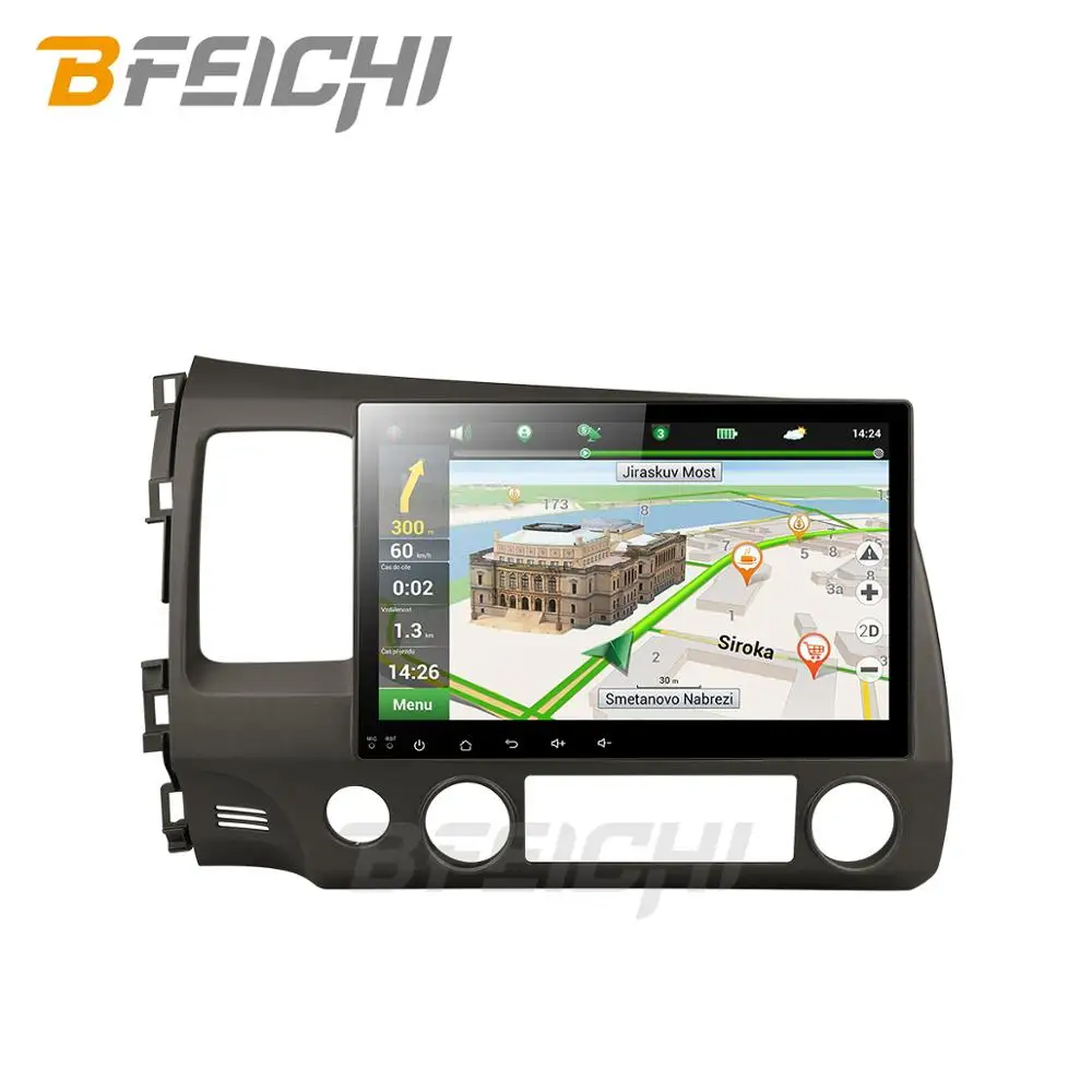 Sale android 9.0 PX30 car dvd gps player for honda civic 2006-2011 with radio gps navigation support mirror link steering wheel 3