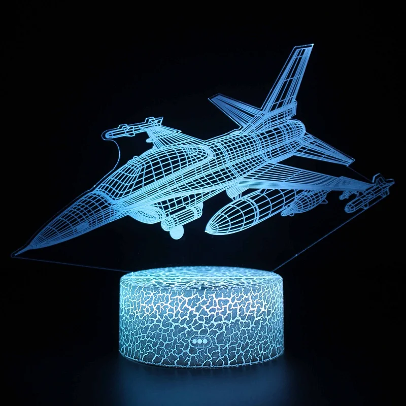 3d настольные лампы в виде самолета для спальни корейский светодиодный