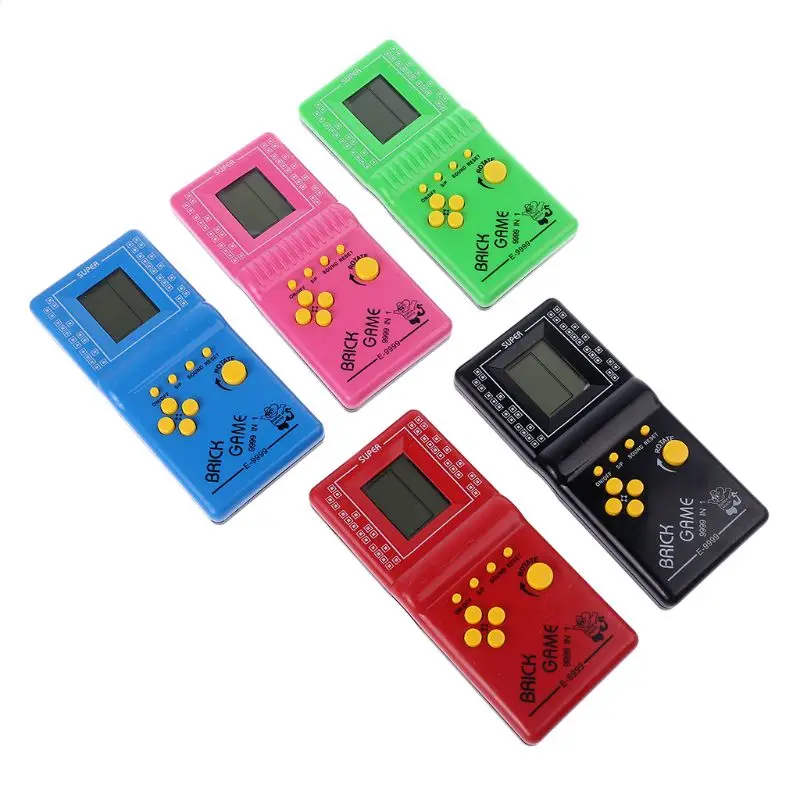 Retro LCD Game Electronic Vintage Tetris Brick Handheld Arcade Pocket Toys、Pop 