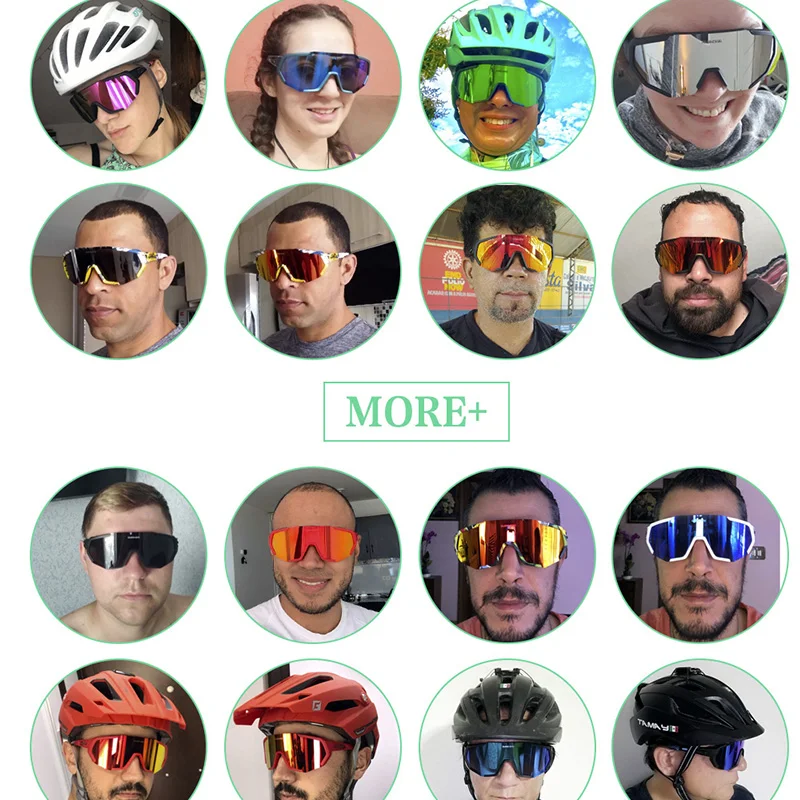 QUESHARK Men Women HD Polarized Cycling Sunglasses Outdoor Sports MTB  Bicycle Eyewear Riding Road Bike Glasses 5 Lens Set QE48